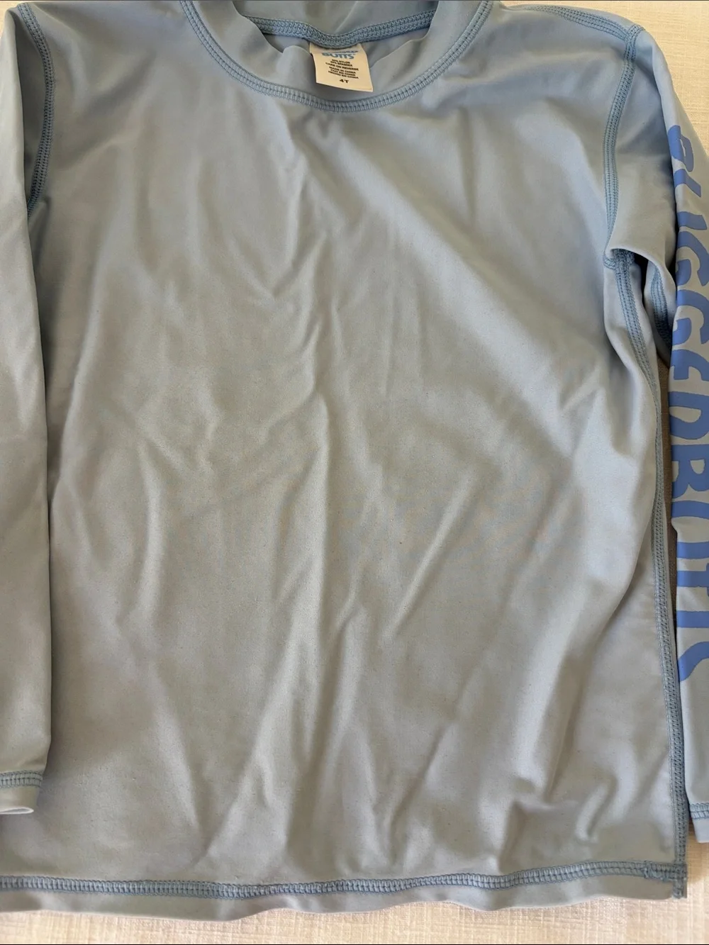RuggedButts Light Blue Long-Sleeve Rash Guard Shirt